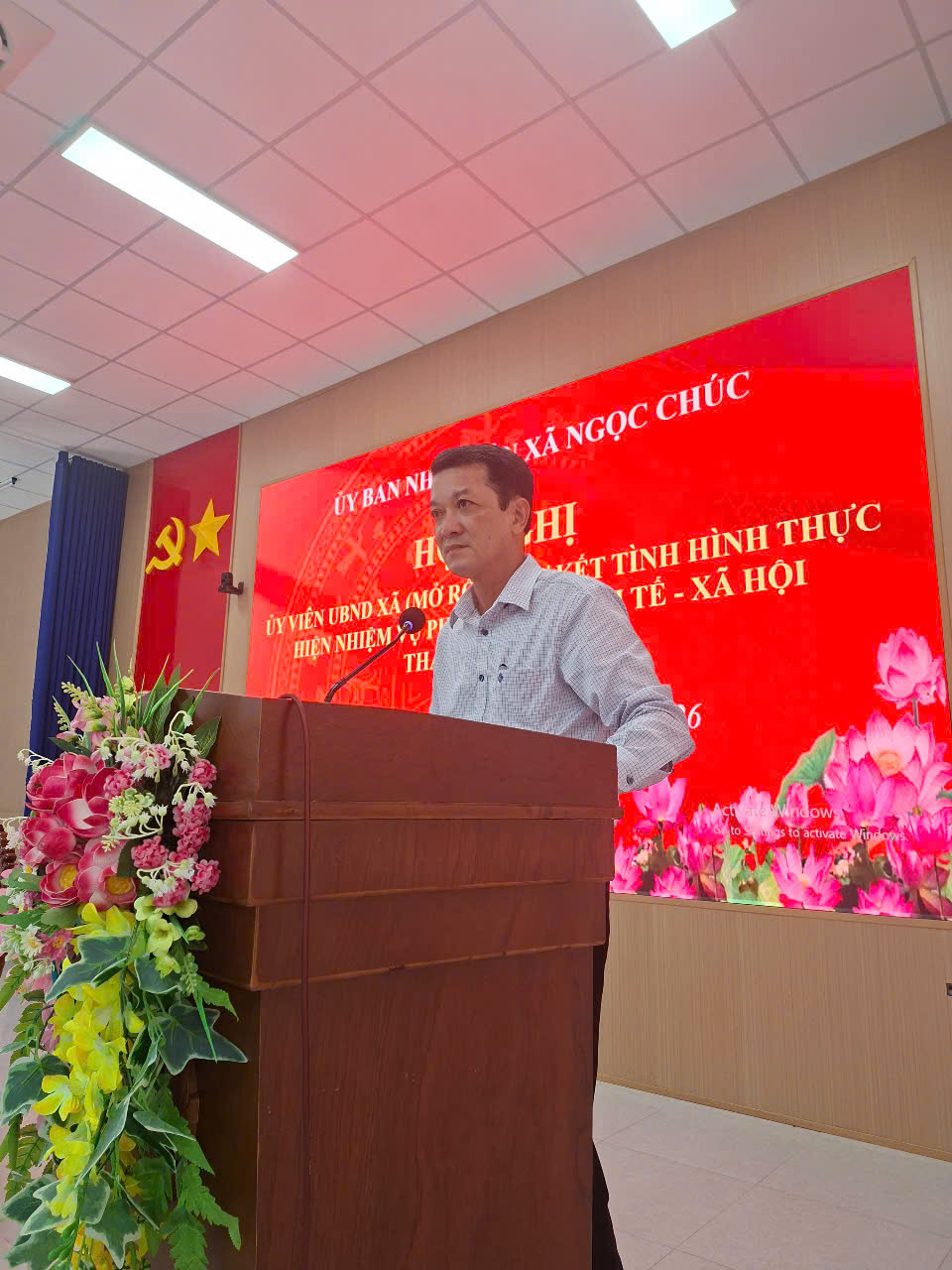 Đồng chí Lê Minh Hiếu, Bí thư Đảng ủy phát biểu chỉ đạo tại Hội nghị
