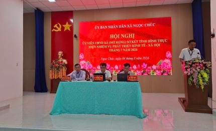 Chủ tọa hội nghị Ủy viên UBND xã (mở rộng) tháng 7 năm 2026